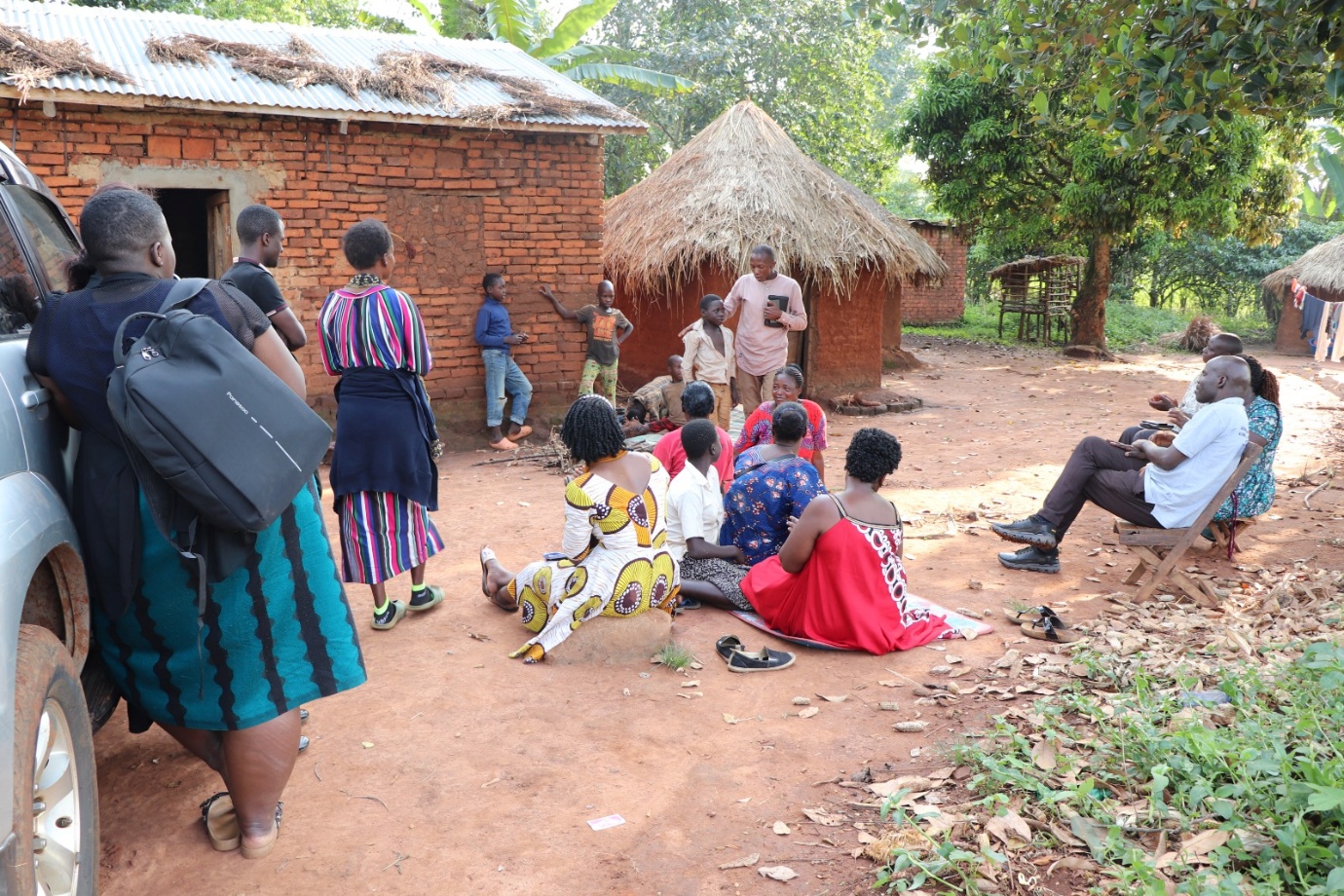 ENMI leaders meeting with community members in Uganda
